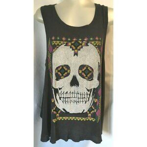 Daydreamer LA Women Top 3D Black Split Back Rayon Blend Flare Made In USA Size M